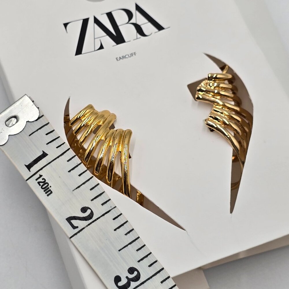 Zara - Gold Ear Cuff Earrings - NWT - Picture 10 of 14